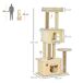 Árbol para Gato Aglomerado de Madera E1, Yute, Felpa Corta PawHut Árbol para Gato Aglomerado de Madera E1, Yute, Felpa Corta PawHut Beige