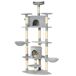 Árbol Rascador para Gato Aglomerado de Madera, Sisal y Felpa Árbol Rascador para Gato Aglomerado de Madera, Sisal y Felpa Gris