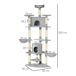 Árbol Rascador para Gato Aglomerado de Madera, Sisal y Felpa Árbol Rascador para Gato Aglomerado de Madera, Sisal y Felpa Gris