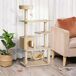 Árbol para Gato Tablero de Partículas de Grado E1, Felpa PawHut Árbol para Gato Tablero de Partículas de Grado E1, Felpa PawHut Beige