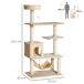 Árbol para Gato Tablero de Partículas de Grado E1, Felpa PawHut Árbol para Gato Tablero de Partículas de Grado E1, Felpa PawHut Beige