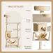 Árbol para Gato Tablero de Partículas de Grado E1, Felpa PawHut Árbol para Gato Tablero de Partículas de Grado E1, Felpa PawHut Beige