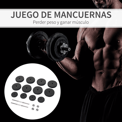 HOMCOM Conjunto de Halteres Ajustáveis Conjunto de Pesos 8x5kg 4x1,5kg e 2 Barras Total 50 kg para Treinos em Casa Ginásio Escritório Preto HOMCOM Conjunto de Halteres Ajustáveis Conjunto de Pesos 8x5kg 4x1,5kg e 2 Barras Total 50 kg para Treinos em Casa Ginásio Escritório Preto