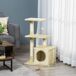 Árbol para Gato Aglomerado de Madera, Peluche, Sisal PawHut Árbol para Gato Aglomerado de Madera, Peluche, Sisal PawHut Crudo