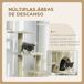 Árbol para Gato Tablero Madera Aglomerado, Felpa y Sisal PawHut Árbol para Gato Tablero Madera Aglomerado, Felpa y Sisal PawHut Beige