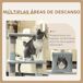 Árbol para Gato Aglomerado de Madera, Peluche, Sisal PawHut Árbol para Gato Aglomerado de Madera, Peluche, Sisal PawHut Gris