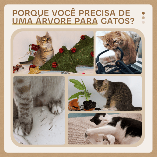 PawHut Arranhador para Gatos 50x30x81,5 cm Centro de Múltiplas Atividades para Gatos com Poste de Sisal Plataformas Caverna e Bola Suspensa Cinza