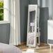 Armario de Joyería MDF, Vidrio HOMCOM Armario de Joyería MDF, Vidrio HOMCOM Blanco