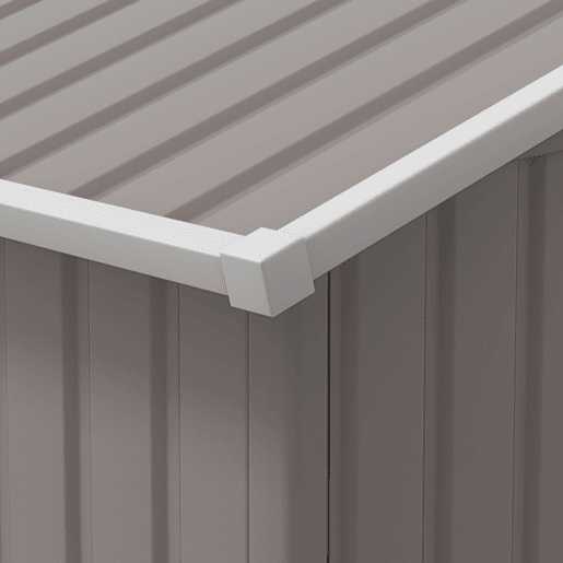 Outsunny Casota de Jardim Exterior, 12,4 m² 340x386x200 cm Abrigo de Jardim Metálico com Portas Duplas com Fechadura, Kit de Fundação e Ventilação para Armazenamento de Bicicletas Cinzento Claro