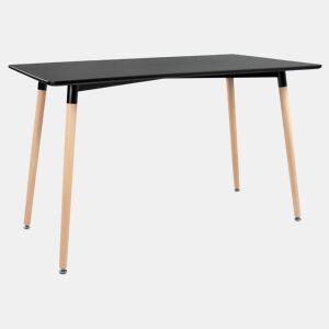 Mesa rectangular 120 × 70cm negra PIA