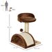 Árbol para Gato Aglomerado de Madera, Sisal y Felpa PawHut Árbol para Gato Aglomerado de Madera, Sisal y Felpa PawHut Marrón