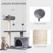 Árbol para Gato Aglomerado de Madera, Felpa, Sisal PawHut Árbol para Gato Aglomerado de Madera, Felpa, Sisal PawHut Gris