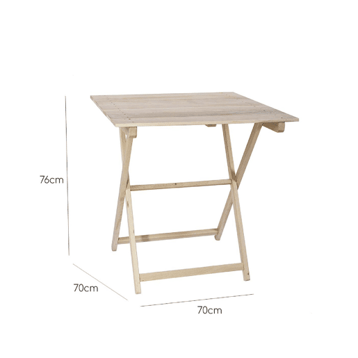 Caixa Hayer Follable com tablelas, termine sem Varniz, 70x70x76 cm