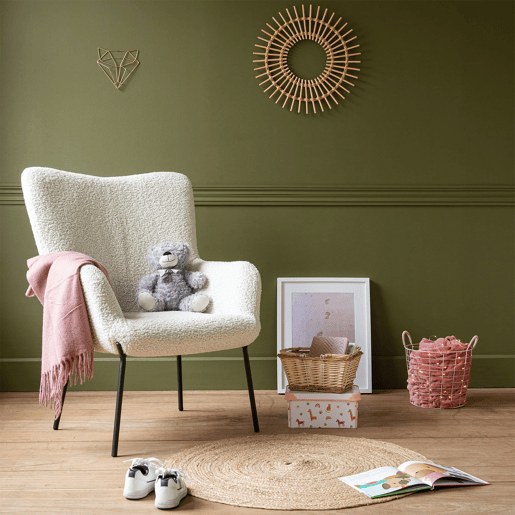 Sillón borreguito efecto lana rizada beige EIRA Sillón borreguito efecto lana rizada beige EIRA