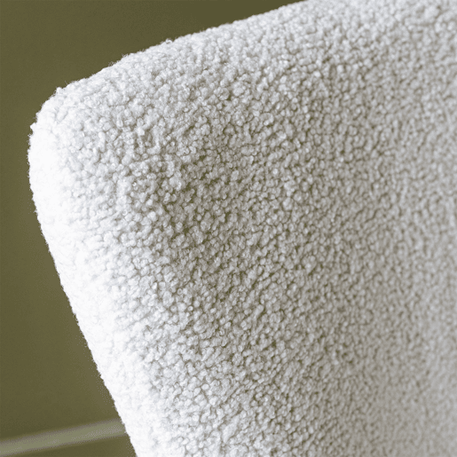 Sillón borreguito efecto lana rizada beige EIRA Sillón borreguito efecto lana rizada beige EIRA