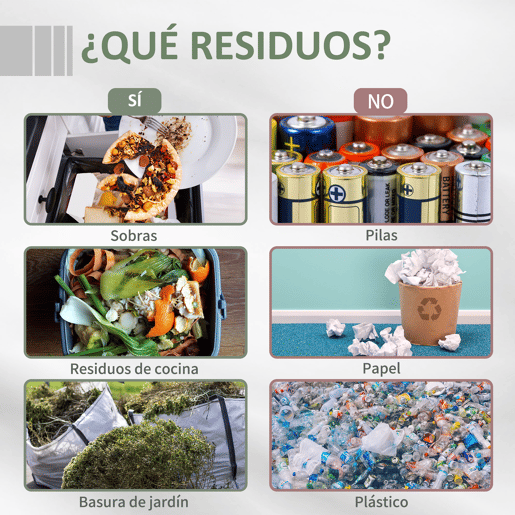 Outsunny Compostor de Tambor Giratório com Capacidade 160L de Dupla Câmara e Ventilação Estrutura de Aço para Resíduos Orgânicos de Jardim 71x65x96 cm Cinza e Verde