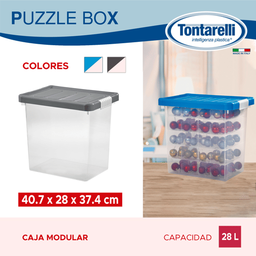 Caixa de armazenamento + clipes + 5 bandejas de grafite