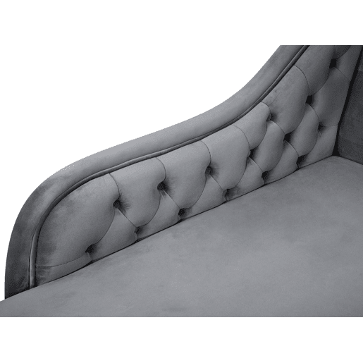 Chaise longue à direita NIMES Veludo Cinzento