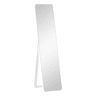 HOMCOM Espelho de Pé de Corpo Inteiro Retangular Espelho de Parede com 2 Formas de Uso Moldura de Madeira de Pinho Moderna para Corredor Quarto Sala de Estar 37x43x156 cm Branco