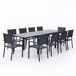Conjunto de muebles de jardín LAMPEDUSA 10 asientos extensibles Conjunto de muebles de jardín LAMPEDUSA 10 asientos extensibles Antracita
