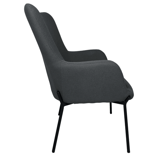 Sillón en tejido bouclé gris EIRA Sillón en tejido bouclé gris EIRA