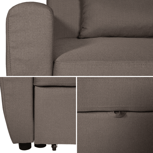 Sofá cama de 2 plazas MATT en color topo Sofá cama de 2 plazas MATT en color topo