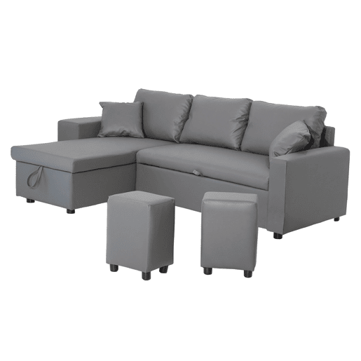 Sofá convertible TONY 3 plazas gris Sofá convertible TONY 3 plazas gris