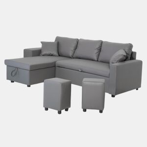 Sofá convertible TONY 3 plazas gris