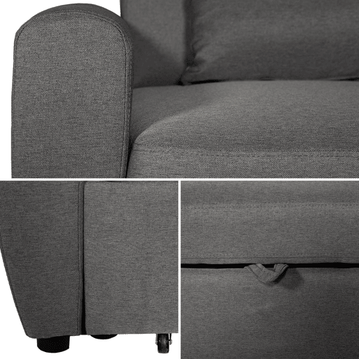 Sofá cama de 2 plazas MATT gris Sofá cama de 2 plazas MATT gris