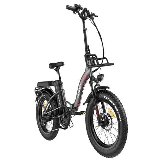 Explore o Ciclismo com a FAFREES F20 Max: E-bike 500W, Autonomia 110KM, Disco, Cor Cinza