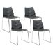 Beliani Silla de comedor HARTLEY Beliani Silla de comedor HARTLEY Gris Oscuro