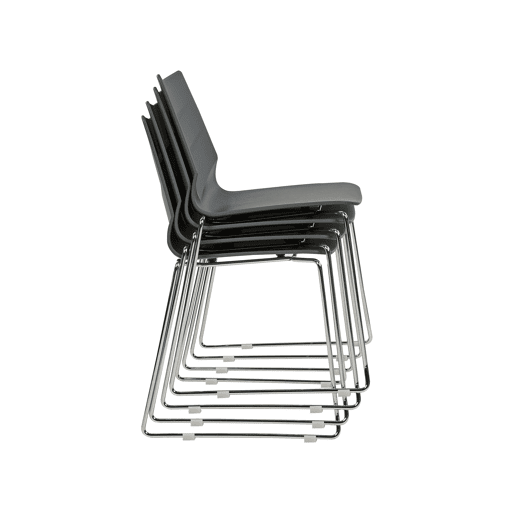 Conjunto de 4 cadeiras de jantar HARTLEY Cinzento escuro