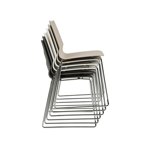 Conjunto de 4 cadeiras de jantar HARTLEY Cinzento escuro