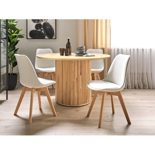 Conjunto de 2 cadeiras de jantar DAKOTA II Branco creme Conjunto de 2 cadeiras de jantar DAKOTA II Branco creme