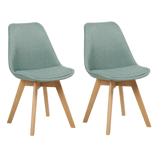 Conjunto de 2 cadeiras de jantar DAKOTA II Tecido Verde menta