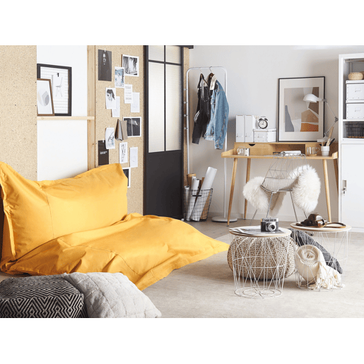 Pufe 600 L FUZZY 180 cm 230 cm Amarelo