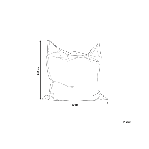 Pufe 600 L FUZZY 180 cm 230 cm Amarelo