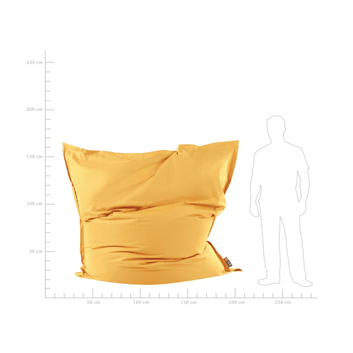 Pufe 600 L FUZZY 180 cm 230 cm Amarelo