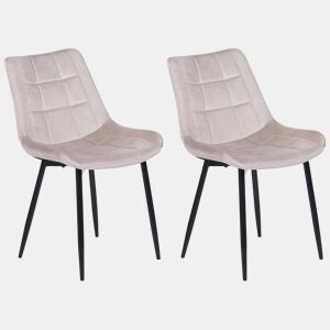 Conjunto de 2 cadeiras de jantar MELROSE Veludo Taupe
