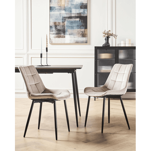 Conjunto de 2 cadeiras de jantar MELROSE Veludo Taupe