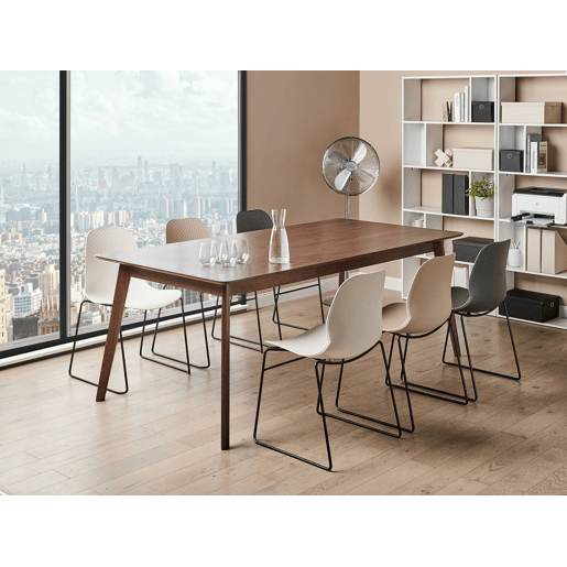 Conjunto de 4 cadeiras de reunião PANORA Creme