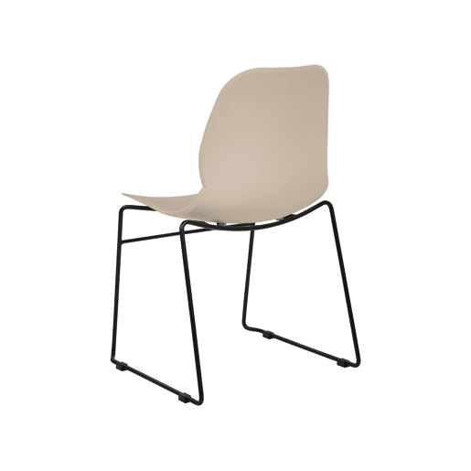 Conjunto de 4 cadeiras de reunião PANORA Creme