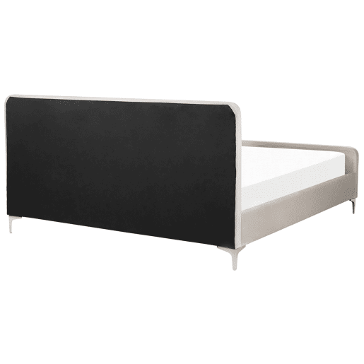 Cama Veludo LUNAN 180 x 200 cm Taupe