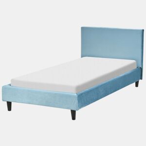 Cama Veludo FITOU 90 x 200 cm Azul claro