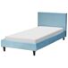 Beliani Cama Terciopelo FITOU 100x214 Beliani Cama Terciopelo FITOU 100x214 Azul Claro