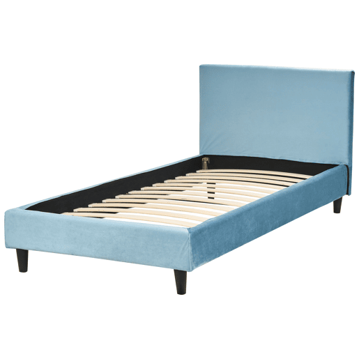 Cama Veludo FITOU 90 x 200 cm Azul claro