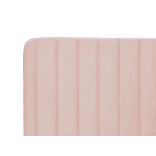 Cama Veludo LUNAN 140 x 200 cm Rosa pastel