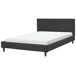 Beliani Cama Poliéster FITOU 150x214 Beliani Cama Poliéster FITOU 150x214 Negro