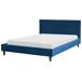 Beliani Cama Terciopelo FITOU 150x214 Beliani Cama Terciopelo FITOU 150x214 Azul