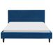 Beliani Cama Terciopelo FITOU 150x214 Beliani Cama Terciopelo FITOU 150x214 Azul
